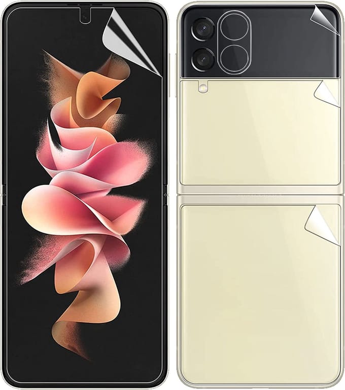 Screenprotector geschikt voor Samsung Z Flip 3 - Camera Beschermglas Screen Protector