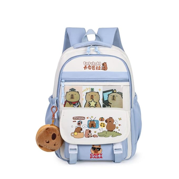 Leuke Capibara Schooltas voor Middelbare Schoolleerlingen met Basisschoolleerlingen met Rugzak met Grote Capaciteit voor Studenten met Rugzak single bag