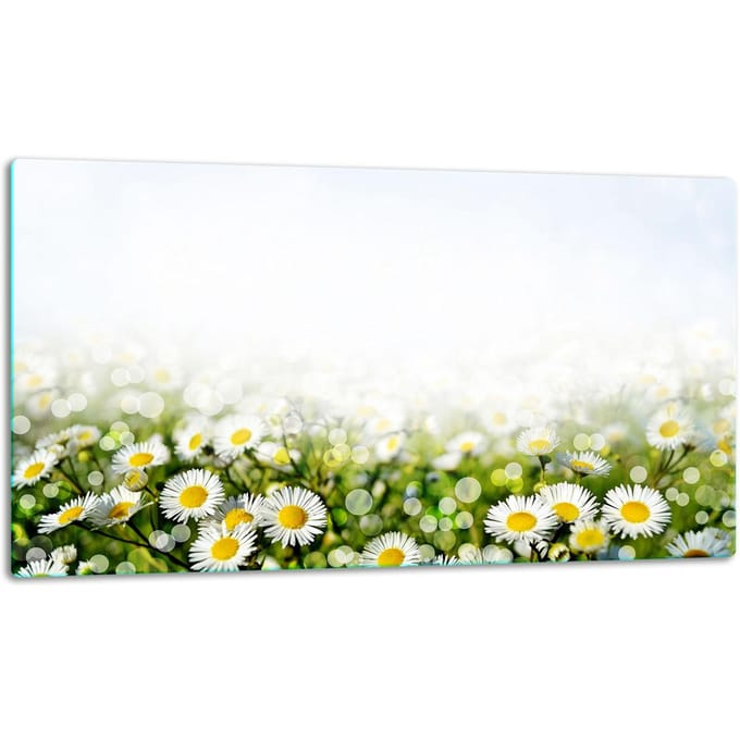 TMK ArtDeko - Snijplank - 52x30 cm - Glas - Kleurige Bloemen