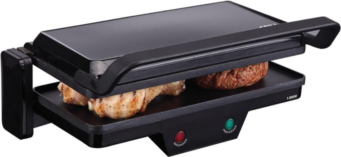SNJY® Grill Apparaat - Bakplaat Electrisch - Tafelgrill - 1000 W - Zwart