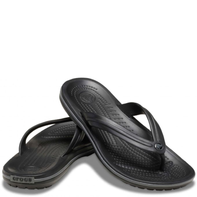 Crocs Crocbrand teenslipper voor heren in zwart-grijs
