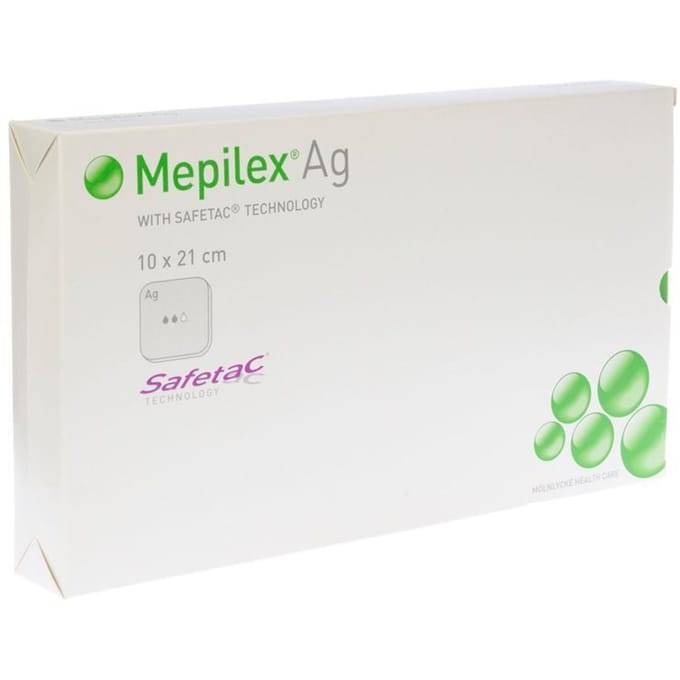 Mepilex Ag Verband Steriel 10,0x21,0cm 5 287221
