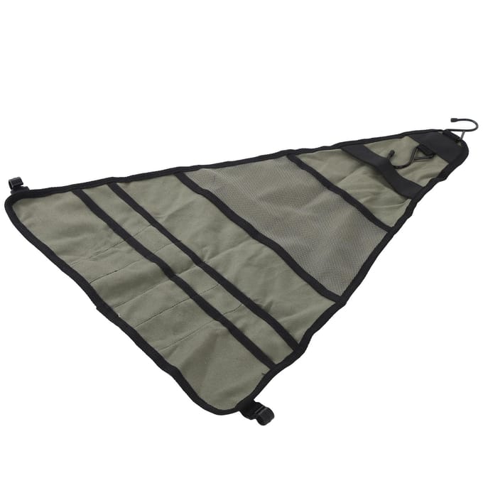 Sac de Rangement pour Vaisselle Pliable Réglable Multi-Poches Sac à Couverts pour Randonnée BBQ Camping Randonnée gray
