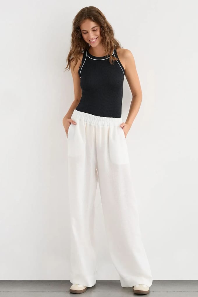 Aansluitend Halter Nek Brei Top