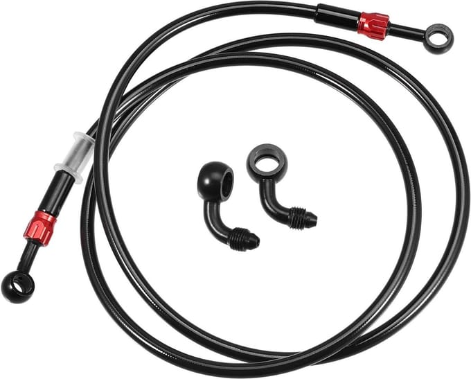 Motorfiets Remleiding - Hydraulische Slang - Remmen Verbeteren - Dubbele Bescherming - 140cm - Zwart