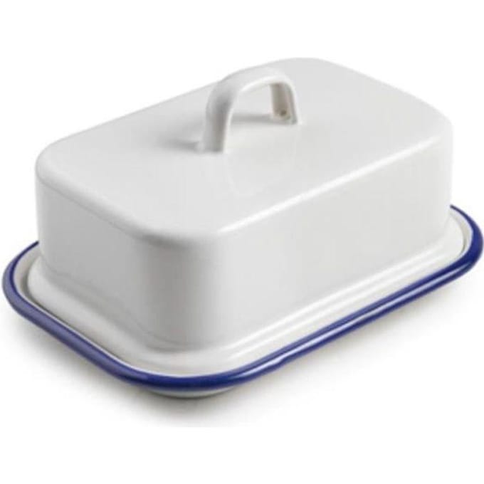 Boterkoekjesvorm - IBILI - Blanca - Gevitreerd geëmailleerd staal - 17x12cm - Wit en blauw wit