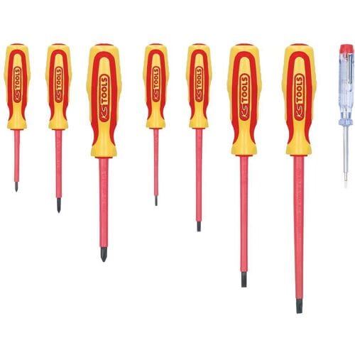 KS Tools schroevendraaier set sleufkop. voltage tester (8 stuks)