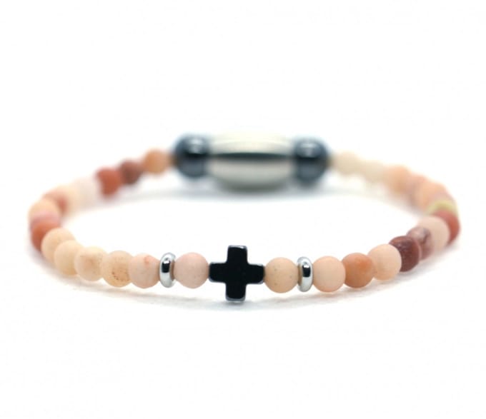 Ibizamen KIDS - Jongens - armband - licht oranje - 4mm
