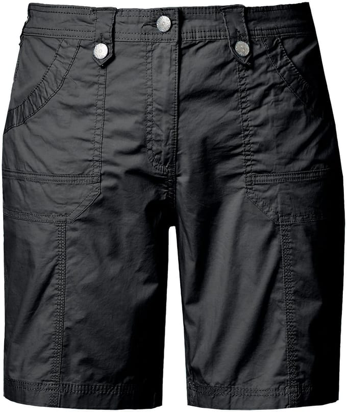Ulla Popken - Dames - Cargo-bermuda comfortabele tailleband 4-pocket model - Zwart - Maat 56