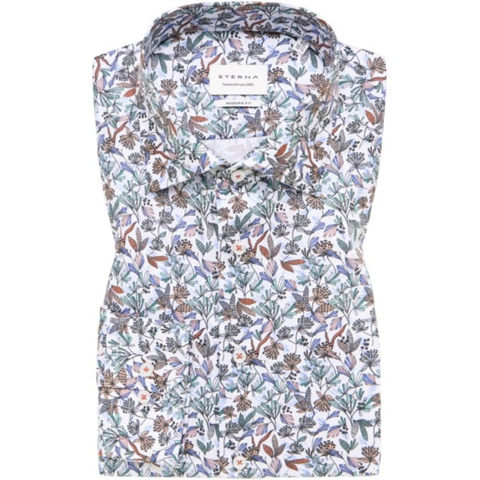 Eterna  Korte Mouw Overhemden Multicolor 1167 X18k