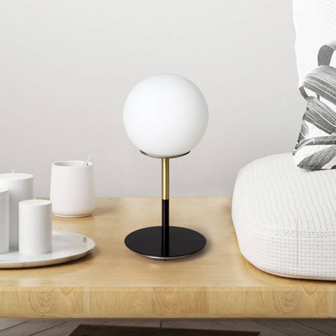 miloox by Sforzin Tafellamp Jugen, zwart/goud
