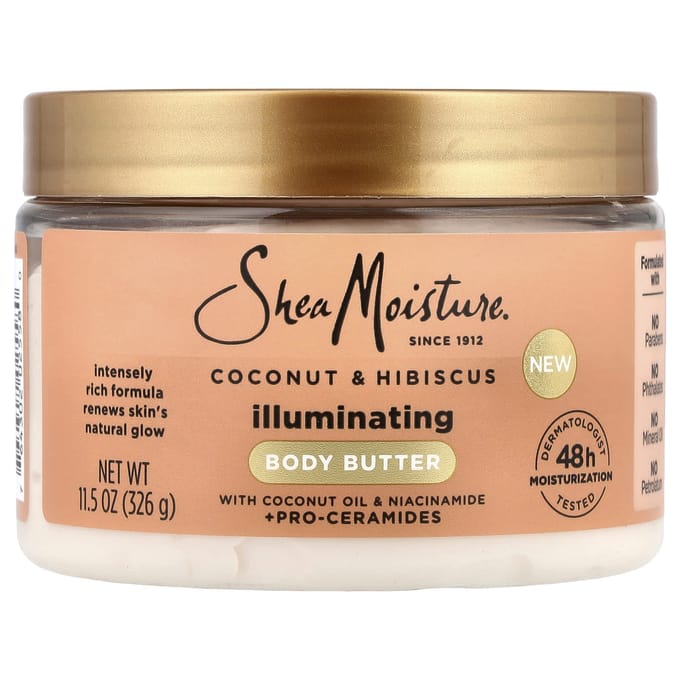 SheaMoisture, Verhelderende Body Butter, Kokosnoot & Hibiscus, 11.5 oz (326 g) beige