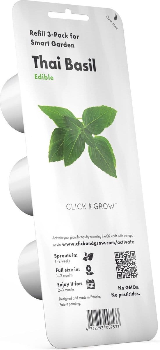 Thai Basilicum Refill 3-Pack (voor Click and Grow Smart Garden toestellen)