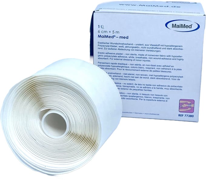 non-woven pleister op rol - 6cm x 5m - Maimed