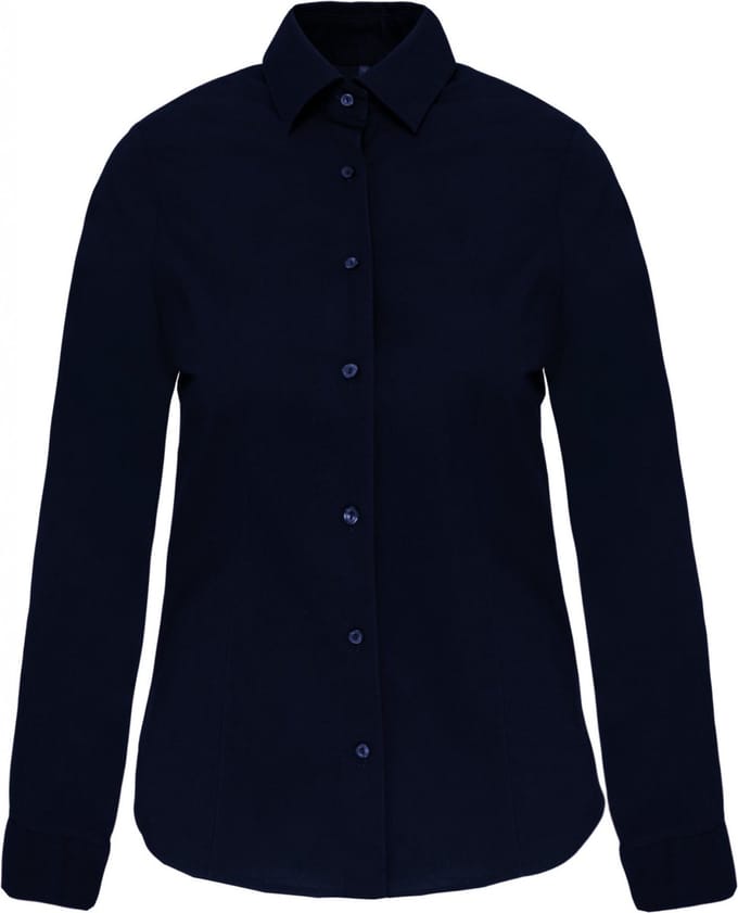 Kariban Dames stretch blouse lange mouwen K530 - Navy - S