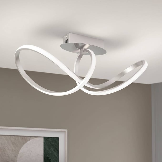 ORION LED plafondlamp Circus, 3.000 K, satijn