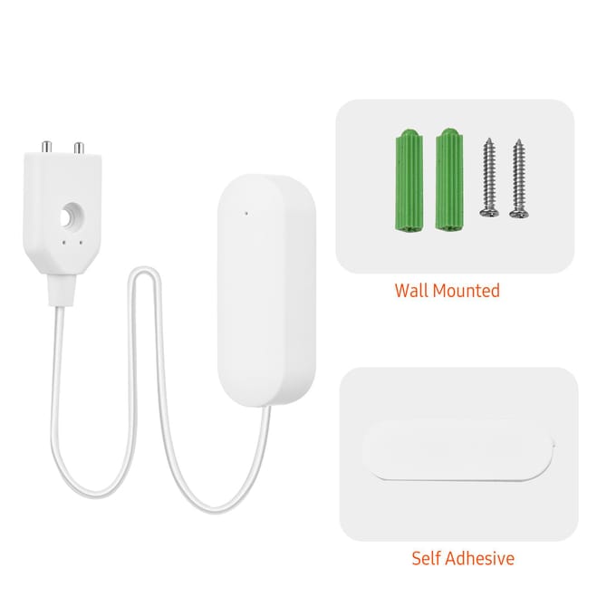 Wifi Waterlekkagedetector Slimme Watersensor APP-bediening Overstromingsmonitoring Waterniveau-alarm wit