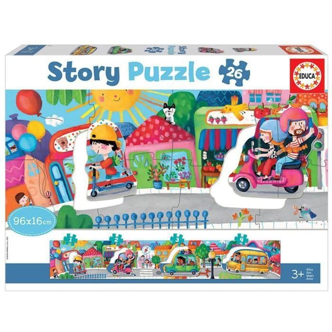 Educa - puzzel - Voertuigen - Verhaal Puzzel - 26 stukjes