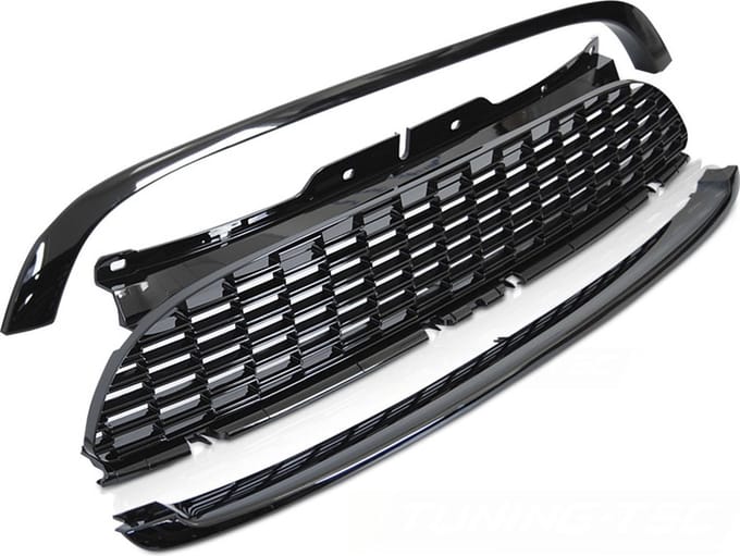 Grille - MINI COOPER R56/57/55 06-09 - JCW - glanzend zwart