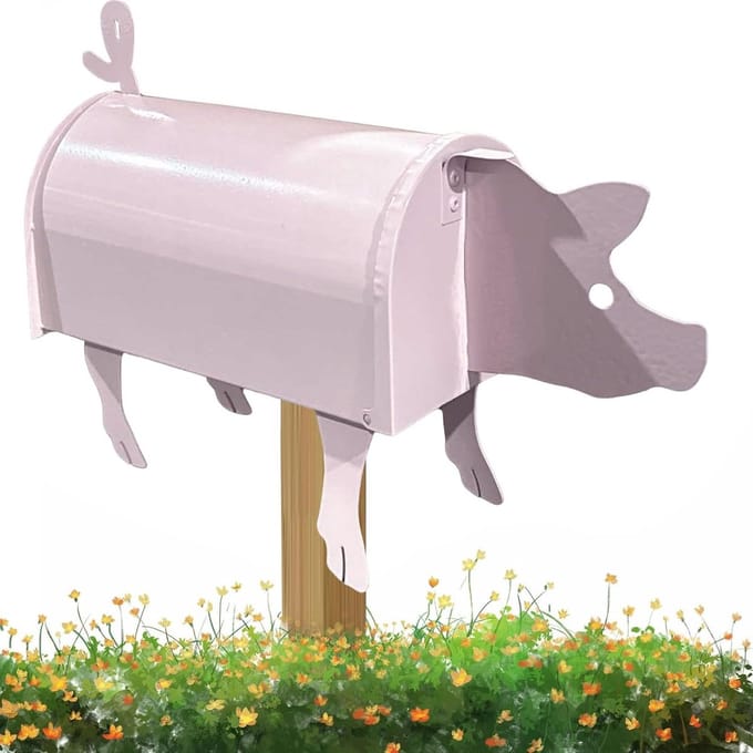 Dieren brievenbus - Tuin postbus - Post ontvangen - Opvallend dierdesign - 12 x 27 x 12 cm - Bruin