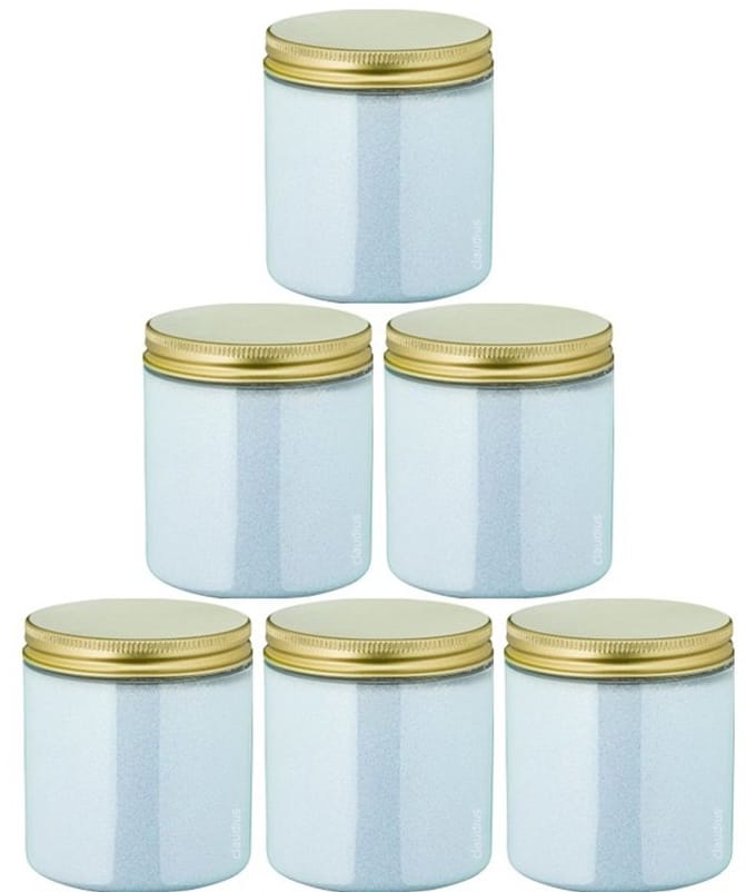 Scrubzout Opium - 300 gram - Pot met gouden deksel - set van 6 stuks - Hydraterende Lichaamsscrub