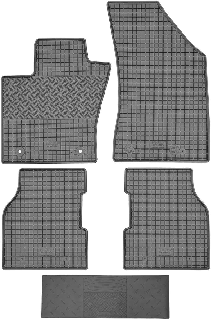 Max-Dywanik Rigum - Beschermende Autovloermatten - Jeep Compass II - 2017+ - Zwart