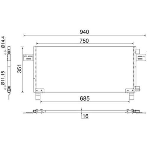 Condensator, airconditioning MAHLE AC 282 000S