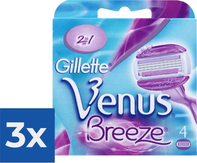 Gillette Venus Breeze - 4 Scheermesjes - Voordeelverpakking 3 stuks