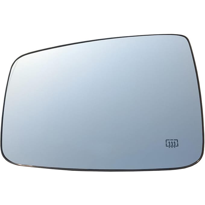Miroir chauffant en verre côté passager droit, remplacement de miroir chauffant pour Dodge Ram 1500 2009 – 2019 Left Side blanc