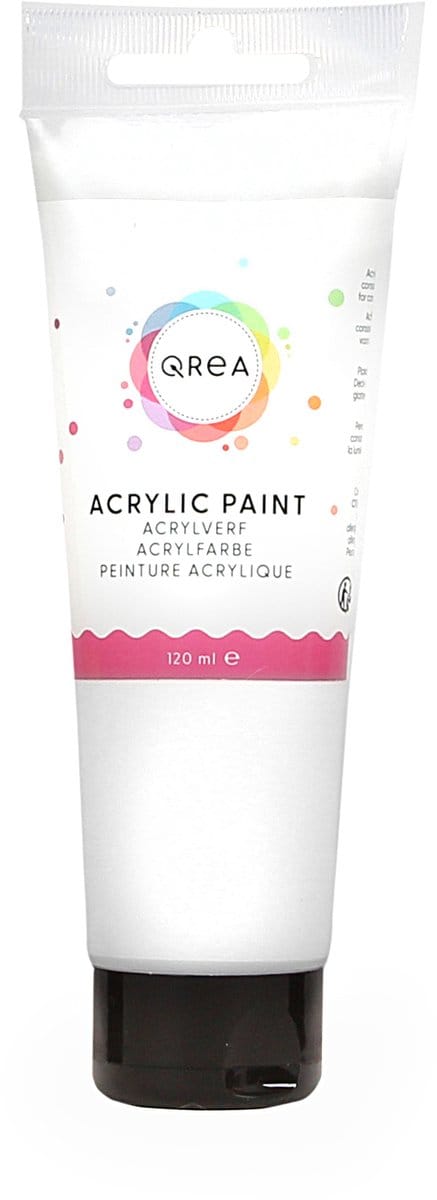 Acrylverf qrea 120 ml wit | 6 stuks