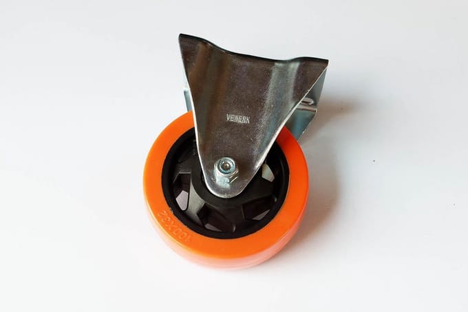 Bokwiel PVC 100 mm dubbel gelagerd