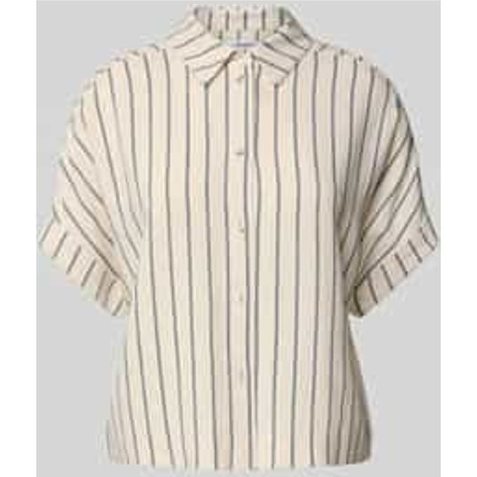 Korte blouse van een mix van viscose en linnen, model 'VIVA'