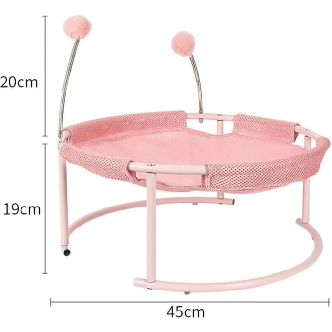Kattenbed Hangmat Comfortabel Ademend Stabiel Kat Slaapbed voor Binnen en Buiten Roze Pink beige