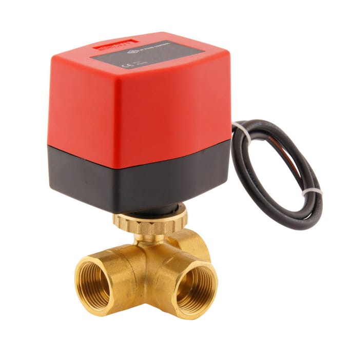Elektrische Kogelkraan BW3 3/4'' 3-weg 12V DC relais - BW3-034-AW1-R012DC