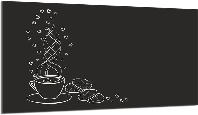 TMK ArtDeko - Glas Beschermplaat - 90x52 cm - Koffie
