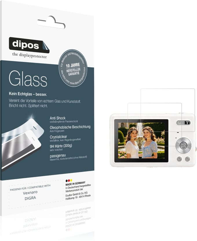 dipos – 2x Pantserfolie geschikt voor Vexnaro DIGRA | 9H Screenprotector