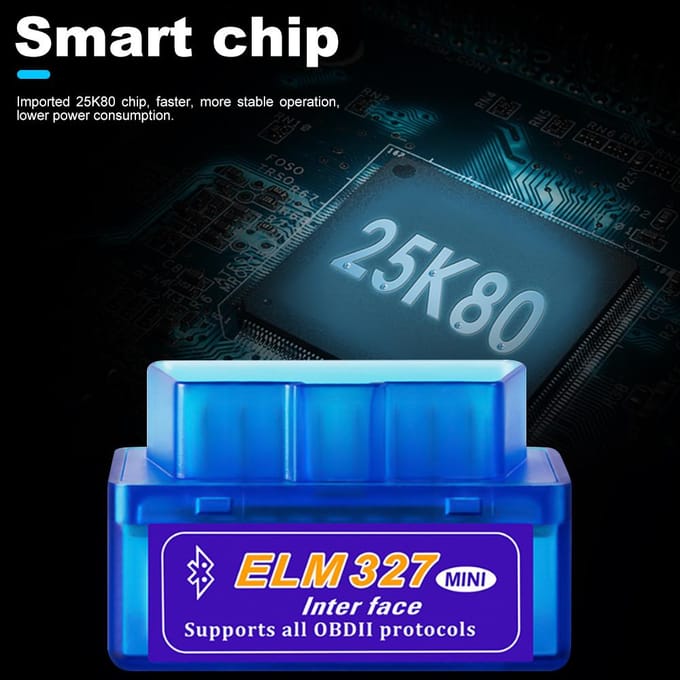Mini ELM327 Bluetooth V1.5 voor Android Koppel Obd 2 Interface OBD2 Scanner Obdii Protocollen Code Reader Auto Diagnostische Problemen scanner blauw