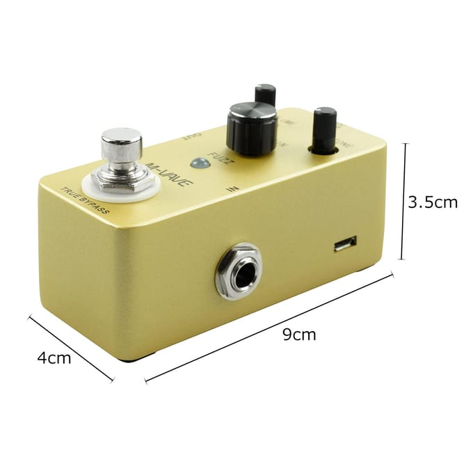 M-VAVE FUZZ Vintage Fuzz Gitaareffectpedaal Zinklegering Shell True Bypass beige