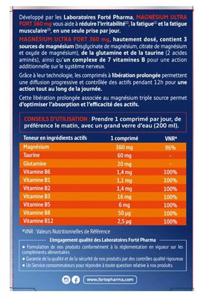 Forté Pharma Magnésium Ultra Fort LP 30 Tabletten