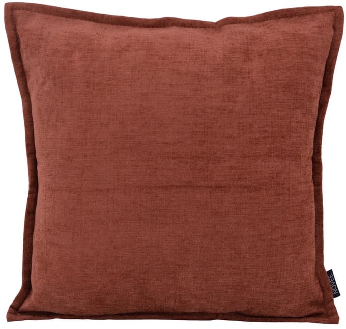 NOVÉE Sierkussen chenille piped roest | 45 x 45 cm | polyester