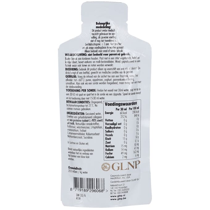 Prosource Nocarb Neutraal 15g Eiwit Zakje 1x30ml