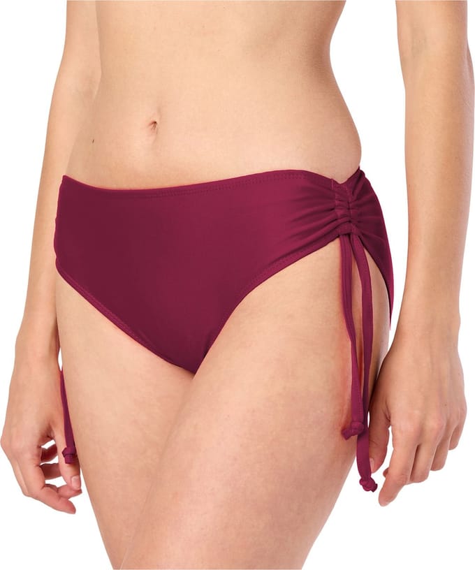Merry Style Dames Zwembroek - Bikinibroekje - Elastische tailleband - Polyamide & Elastaan – Wijn rood (5288) – 38 - MS-VR-Brief-2