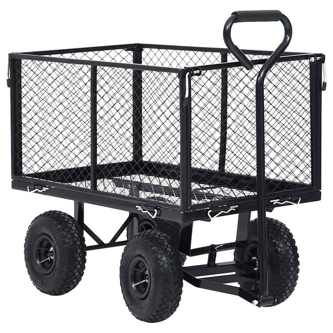 vidaXL - Tuinwagen - 350 - kg - zwart