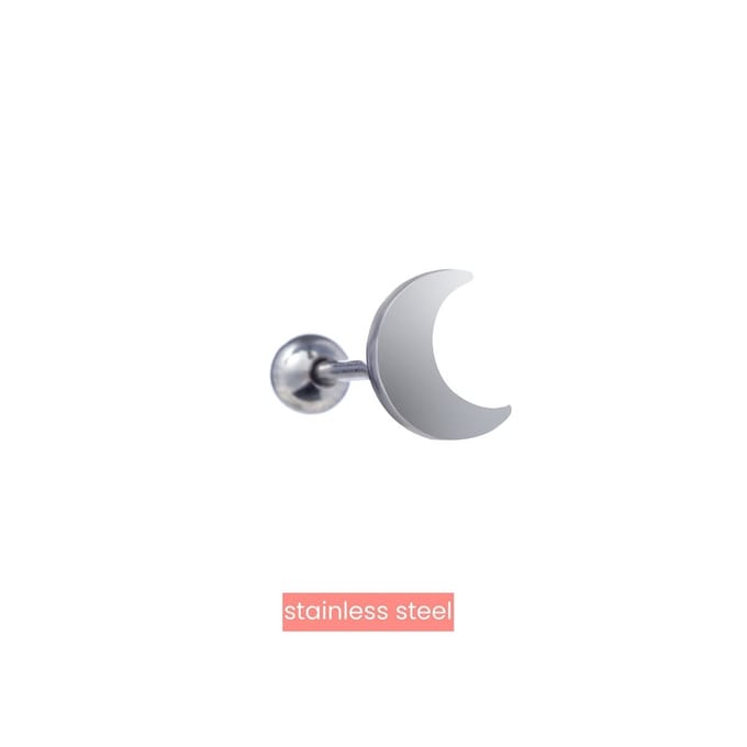 Go Dutch Label Oorknoppen Moon Zilver