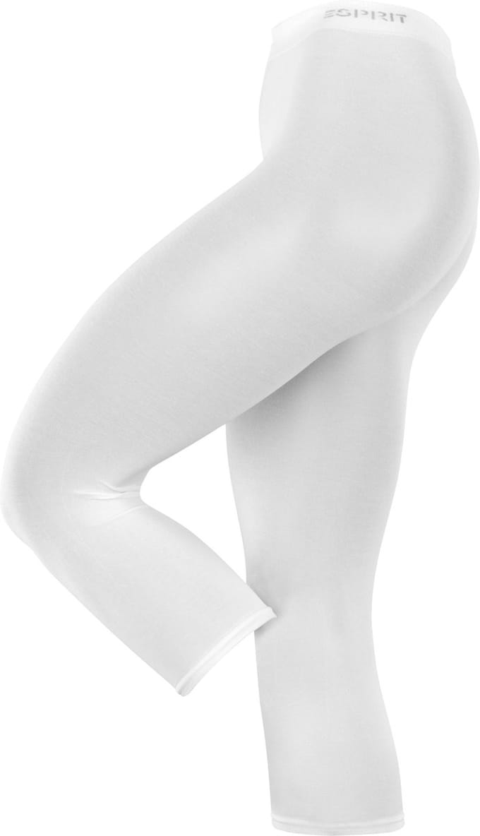 Esprit Cotton Capri eenkleurig katoen legging dames wit - maat 36-38