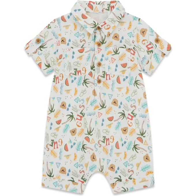Katoenen rompertje voor babyjongen Guess