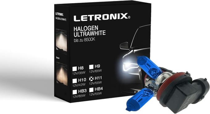 Halogeen Autolampen H11 Koud Wit 8500K E-keurmerk Ultrawitte Look