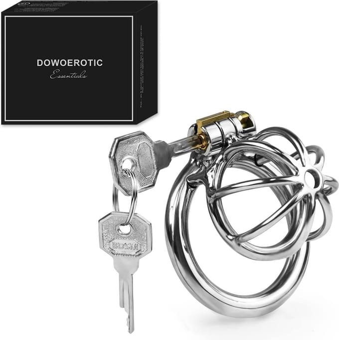 DOWO® - Mini Locker - Kuisheidskooi - Chastity cage - Peniskooi - Hemisferisch - Staal - 45 mm