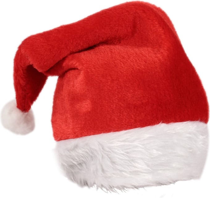 Christment cap in pluche - Polyester - Wit - SILUMEN