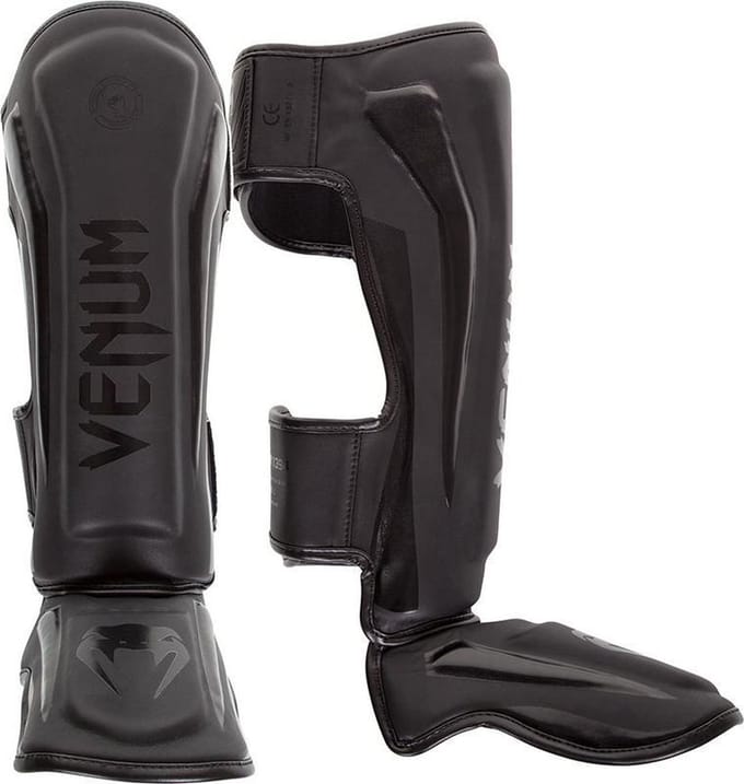 Venum Elite Standup Shinguards - Matte Black - Zwart - L